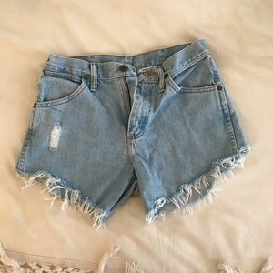 Free people wrangler jean shorts